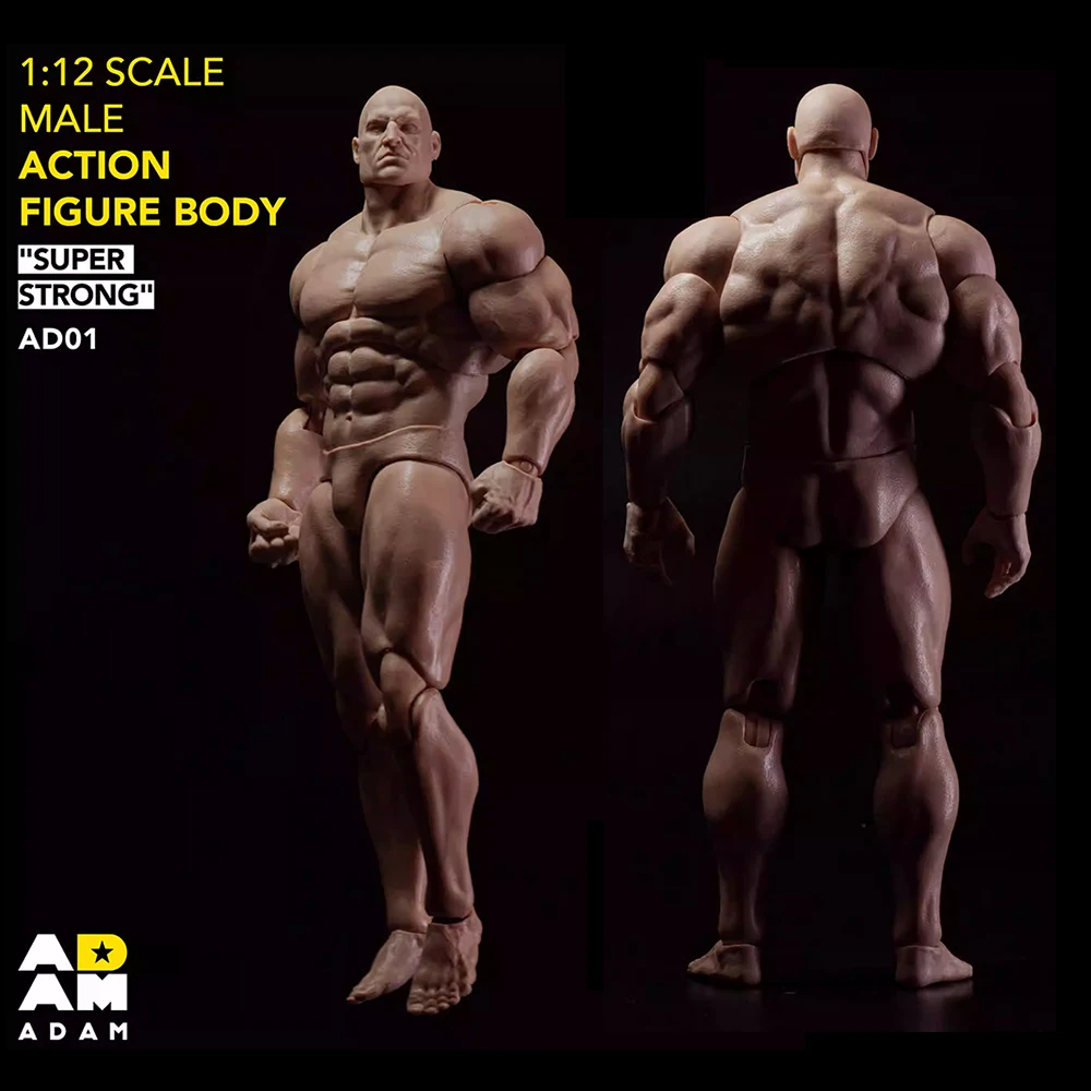 MUFF SPEELGOED ADAM 1/12 Mannelijke Sterke Spiergewricht Lichaam 6 ''Super Flexibele Comic Soldaat Action Figure Body Pop