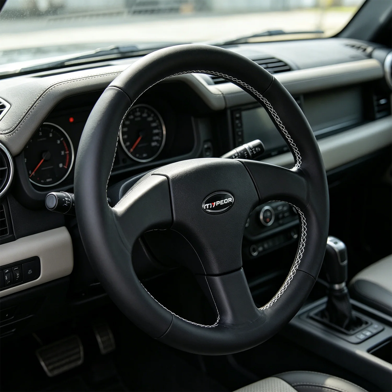 TIYPEOR Brand Wholesale Genuine Leather Steering Wheel Suitable for Old Model Land Rover Defender