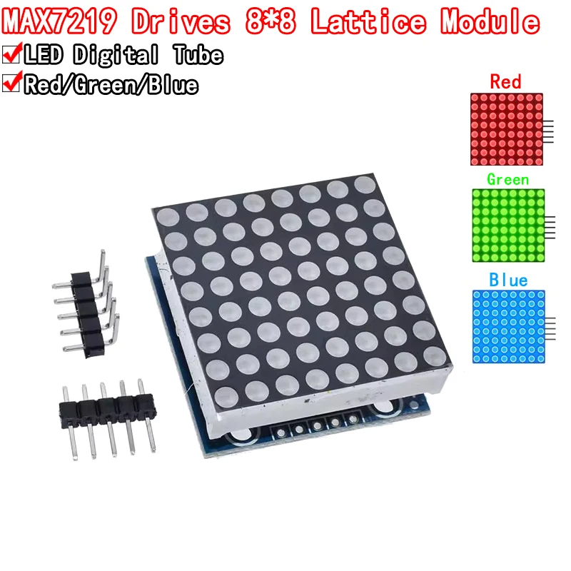 Max7219 módulo de matriz de pontos microcontrolador módulo de exibição produtos acabados, pode ser juntos para programação arduino kit diy