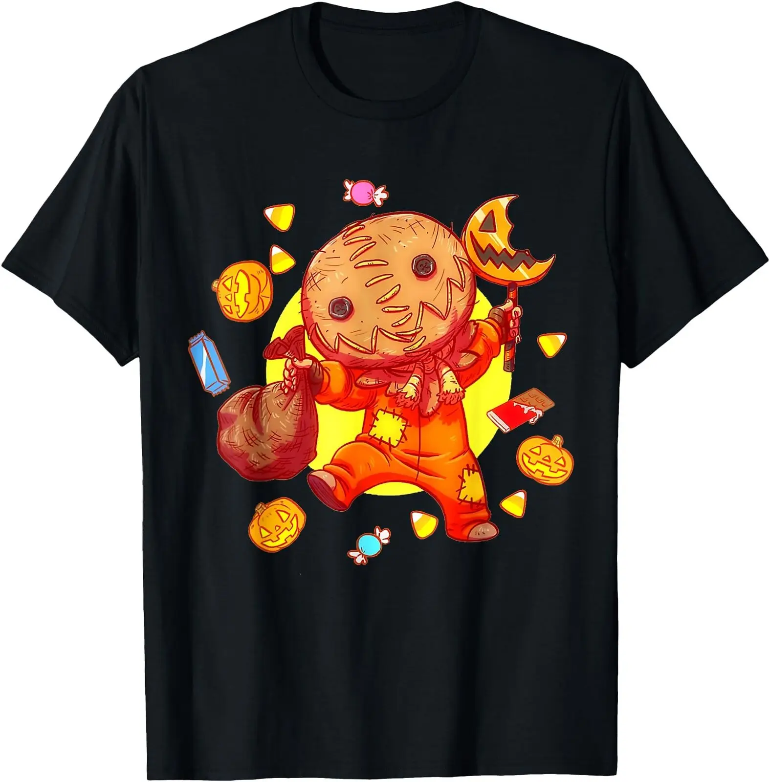 Trick or Treat Cute Sam Funny Halloween 2021 T Shirt Men