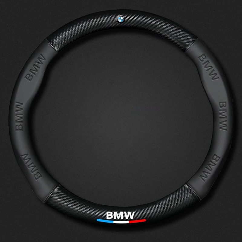 For BMW Car Steering Wheel Cover M X1 X3 X5 X6 G20 G30 E39 E46 E87 E90 E92 F10 F15 F30 Carbon fiber Nappa Leather Accessories