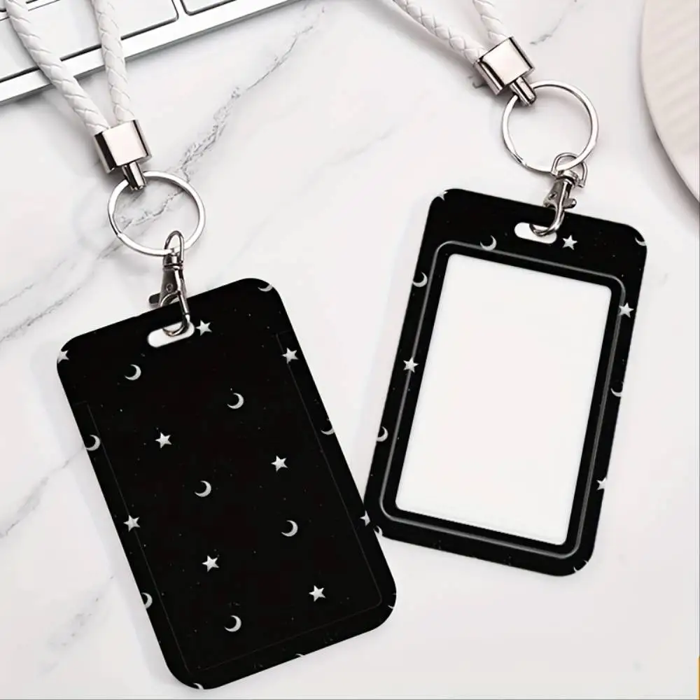 Stars And Moons ID Card Holder Plastic Badge Cover For Healthcare Staff Student Office Worker ID Access Card