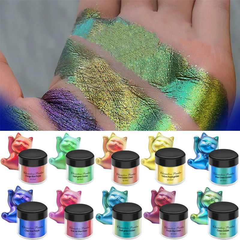 3g/Bottle Mirror Chameleons Pigment DIY Epoxy Resin Mold Jewelry Making Supplies Glitter Magic Pearl Powder Epoxy Resin Pigment