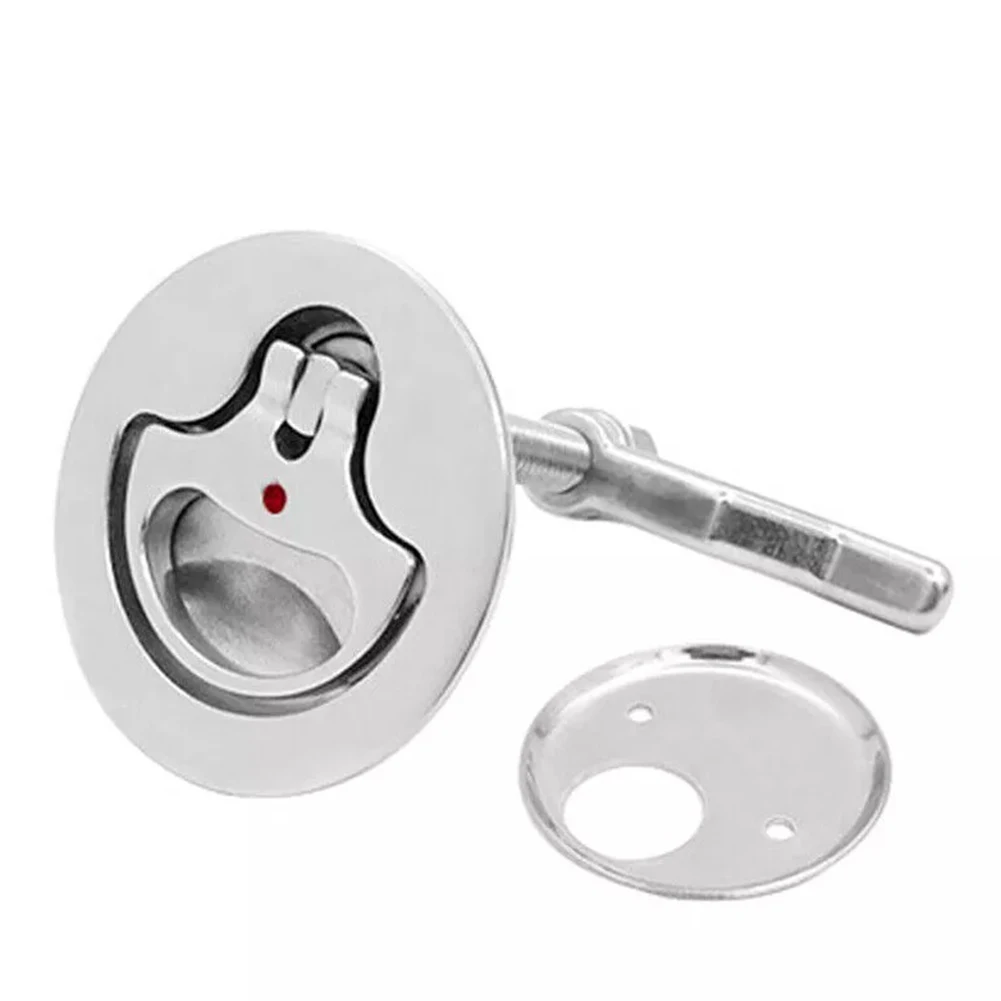 Back Plate Included Deck Hatch Stainless Steel Flush Latch Deck Hatch Lock UV Stabilized Black Plastic Easy To Use