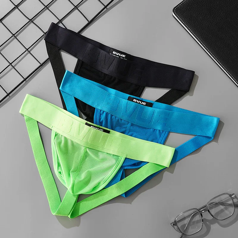 Sexy Mens Thong Sheer Mesh Microfiber U Pouch Low Rise Open Back Underwear