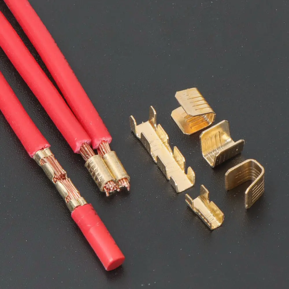 Copper Crimp Terminal C Type Connector Industrial Electric Wire Joint Fastener Wiring Splicing Hardware Assembly Device