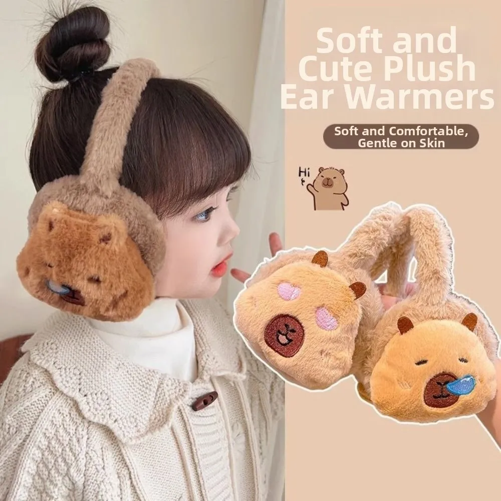 الكرتون كابيبارا غطاء للأذنين رشاقته يندبروف الحيوان الدافئة إيرفلابس دفئا مرونة الباردة واقية قناع الأذن هدايا عيد