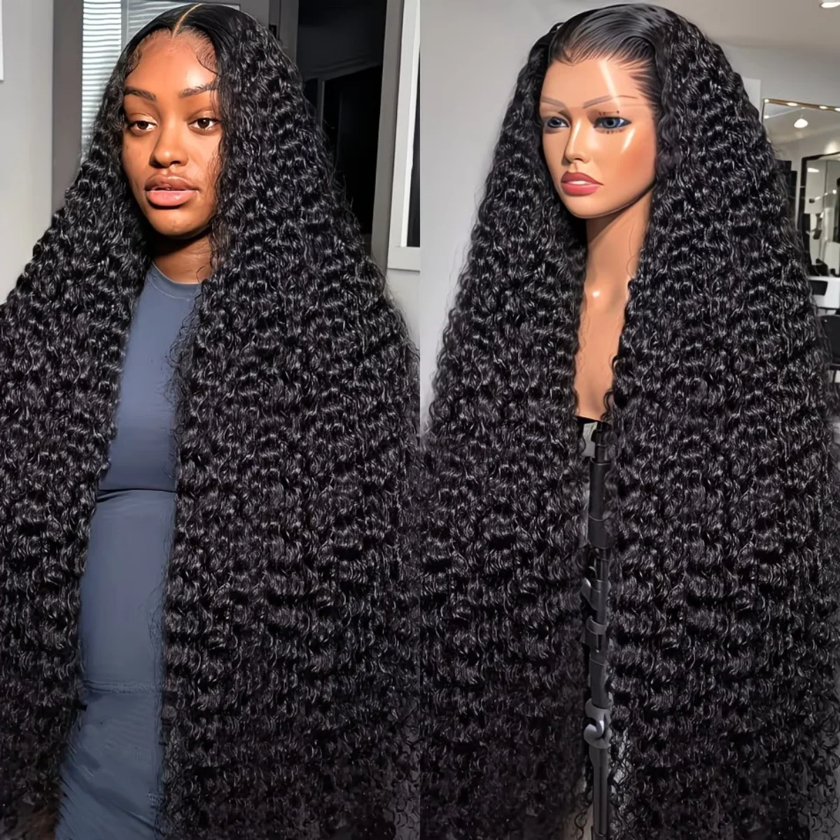 

Парик из натуральных бирманских кудрявых волос 13x4 13x6 HD Deep Wave, парик с кружевной передней частью 5x5 HD, парик с кружевной застежкой, безклеевые парики из натуральных волос для женщин