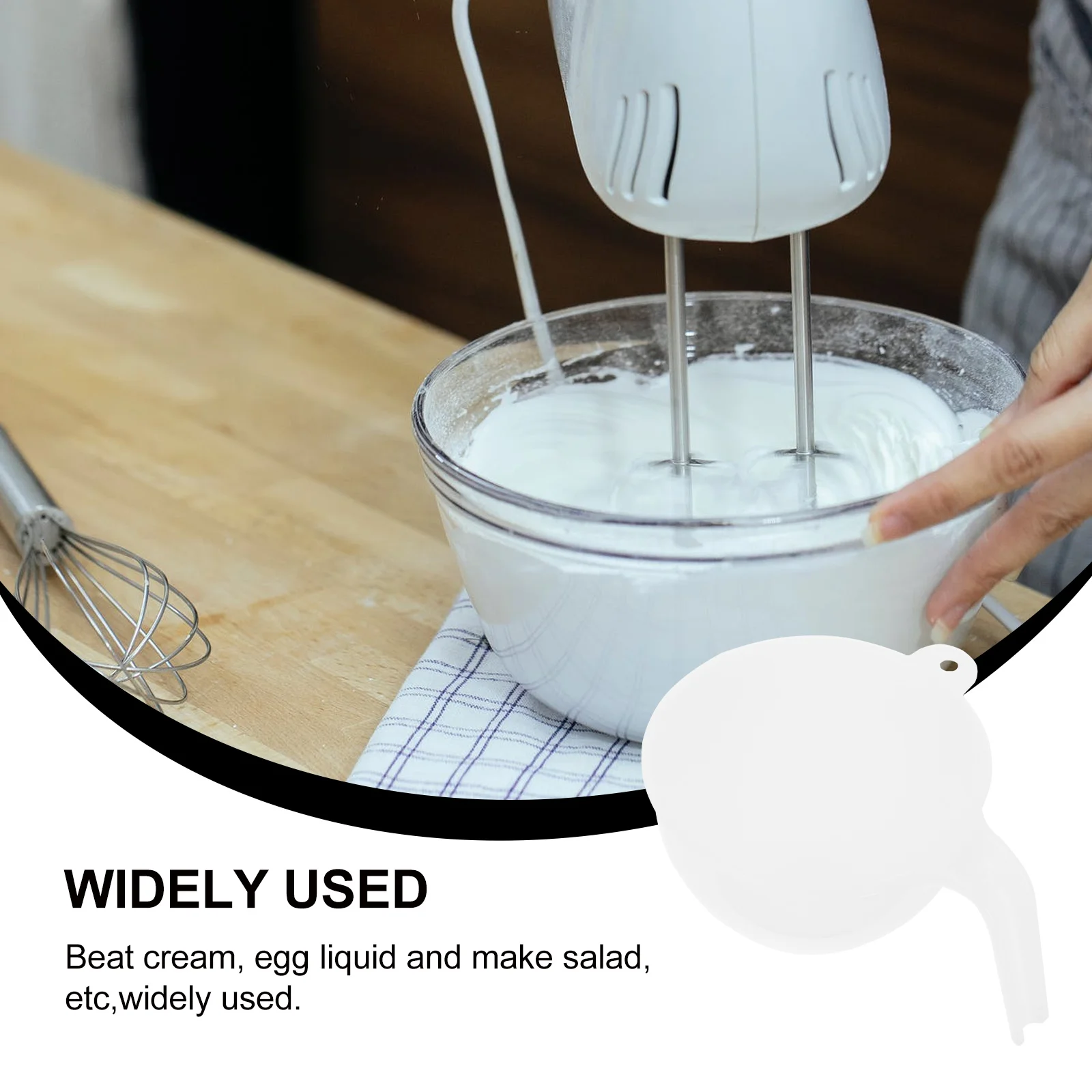 

5 set Plastic Bowls Cream Bean Paste Bowl Food Serving Egg Mixing Salad Bowl With Handle Environmentally Friendly