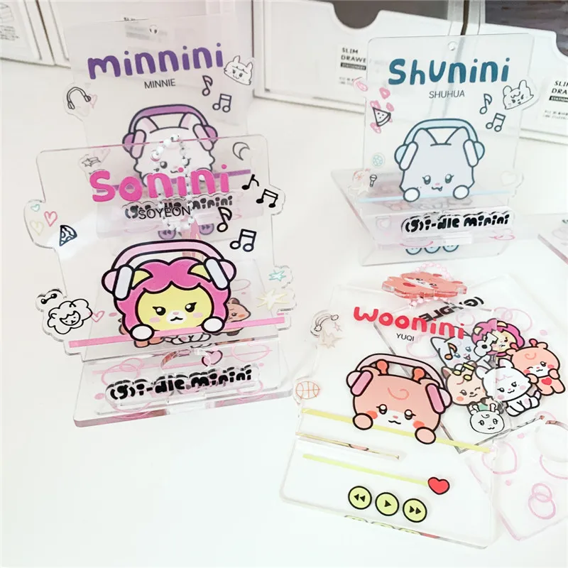 

Новый Kpop корейский Yeonini Minnie Shunini Sonini Woonini мультяшный держатель для телефона дисплей фанаты коллекция подарков 10*7 см