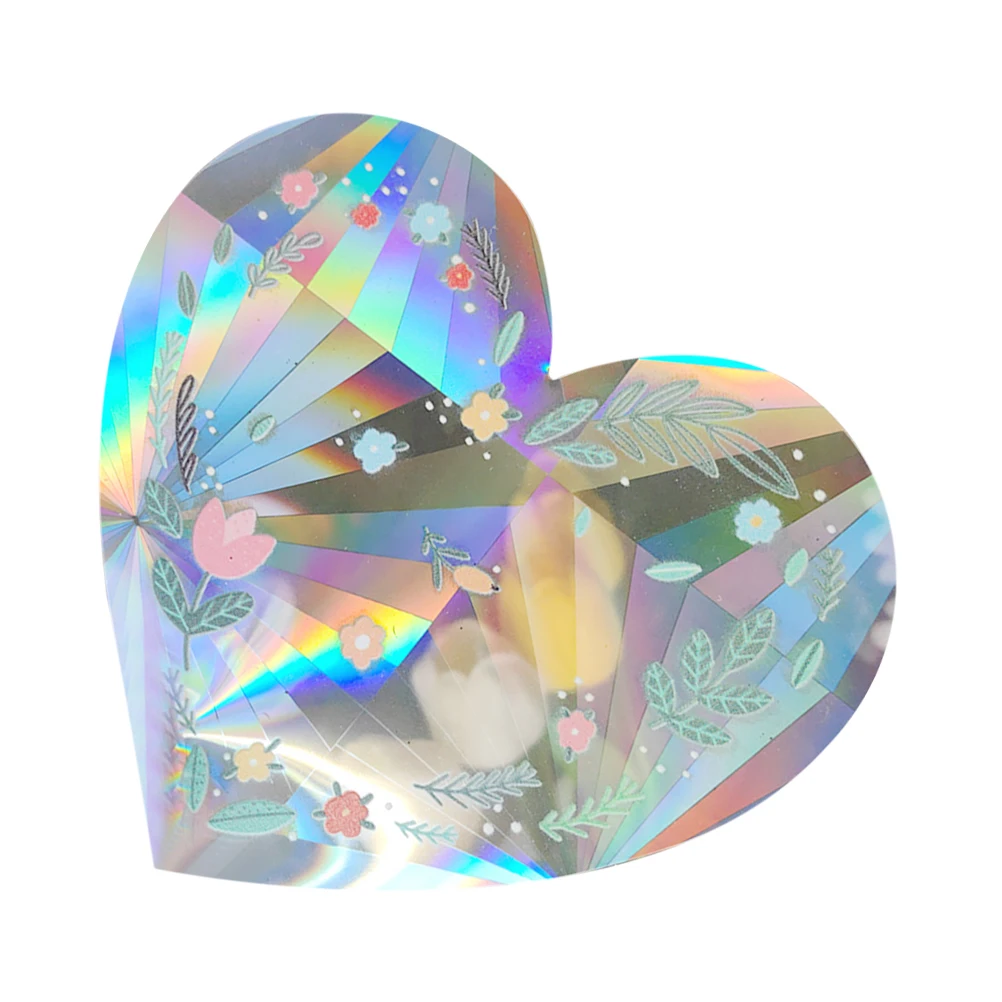 

Heart Shaped Prism Window Sticker Pvc Glass Sun Catcher Decal For Living Room Bedroom Adhesive Film Easy Install
