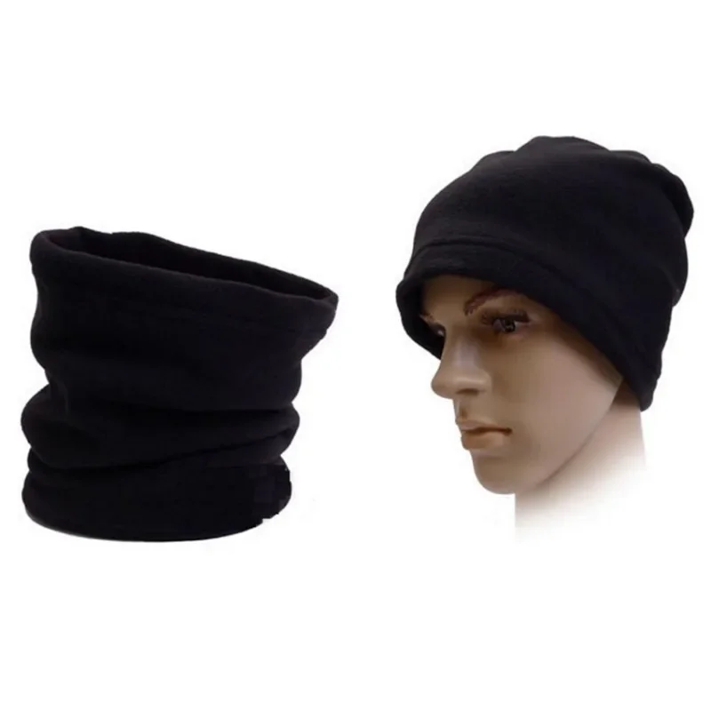 3 In 1 Winter Sport Unisex Polar Fleece Neck Warmer Thermal Snood Scarf Hat Face Mask Beanie Hat Men Winter Warm Tube Scarf