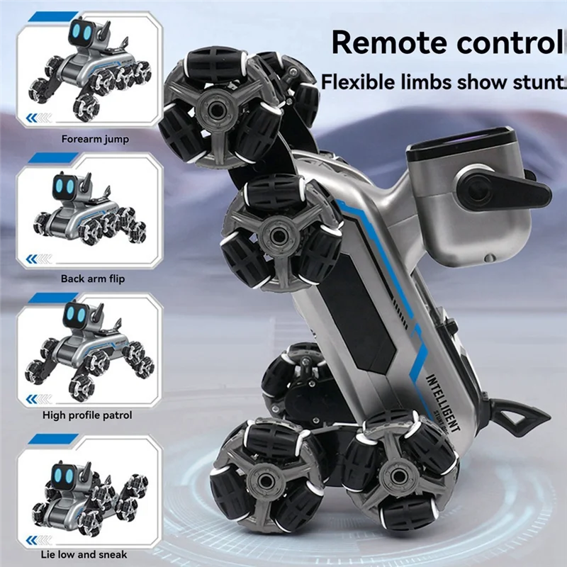 CYGJ-Children's Smart Remote Control Robot Dog Electric Robot Dog Remote Control Car Eight-Wheel Stunt Robot Dog
