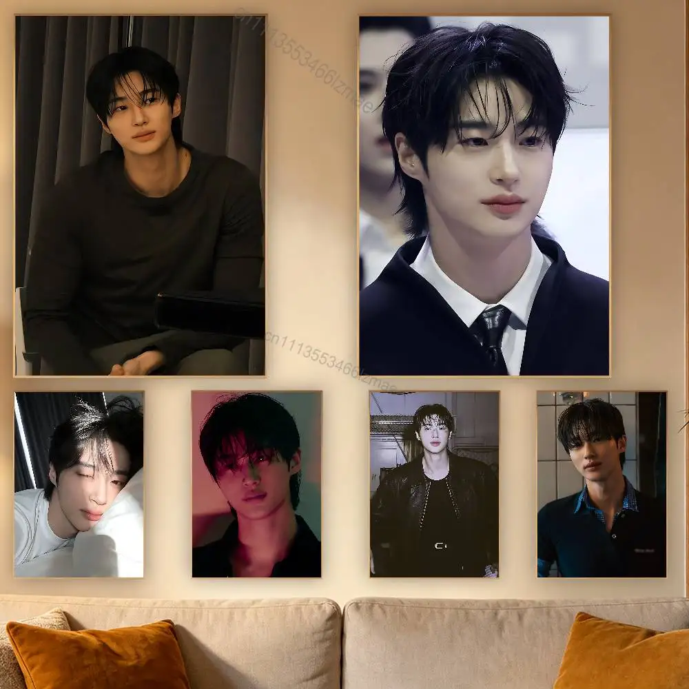 

B-Byeon W-Woo Seok Cool Retro Fashion Pictorial Poster Sticky Poster Paper Sticker DIY Room Bar Cafe Wall Decor Gift