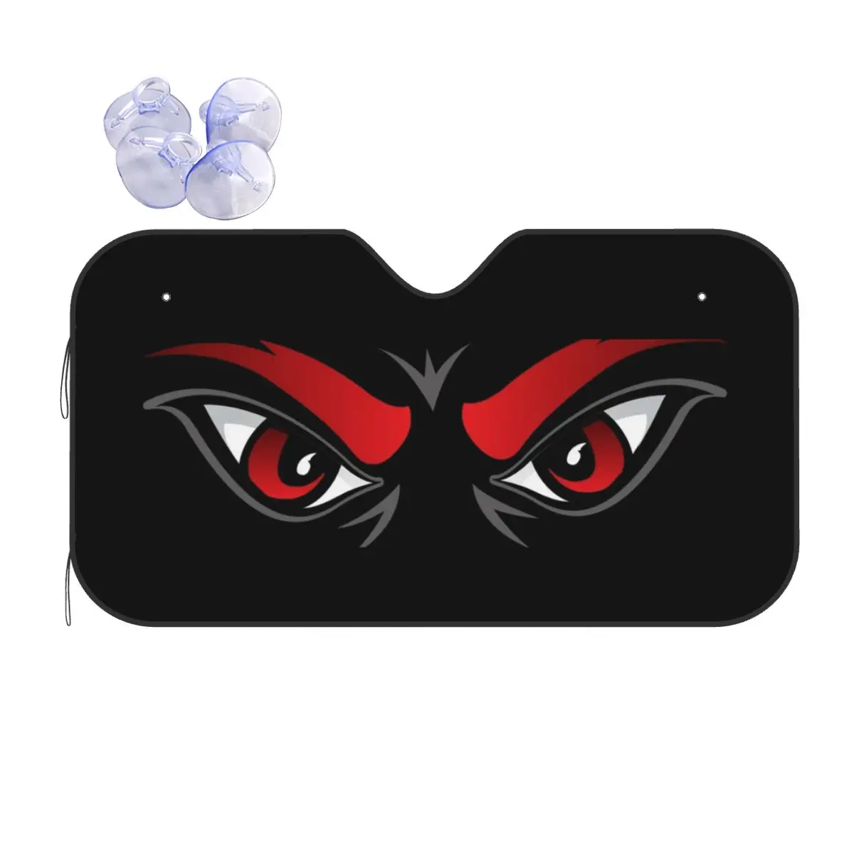 Angry Eyes Windshield Sunshade Cartoon Universal Car Front Windshield 70x130cm Sun Visor Heat Reflector