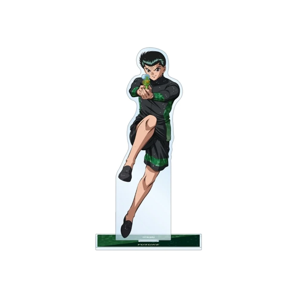 Anime Yu Yu Hakusho 15CM Acrylic Stand Keychain Anime Stand Yusuke Urameshi Kazuma Water Gun Battle Desktop Decor Gift for Fans