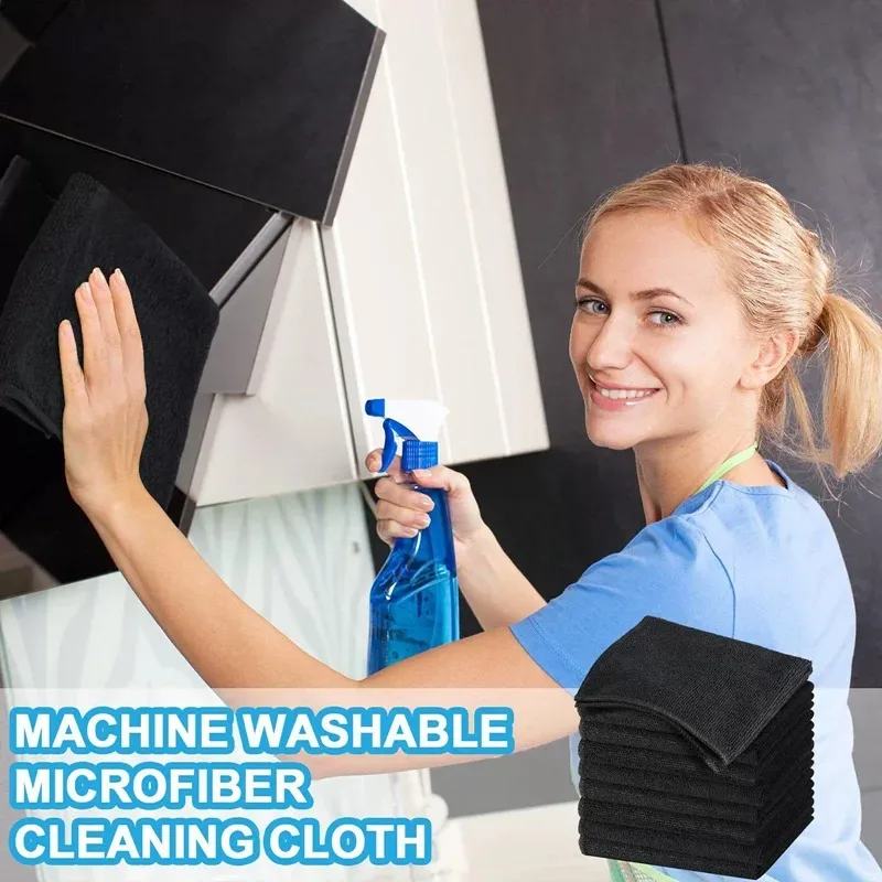 

5pcs/lot Square Absorbent Towel Small Home Washable Microfiber Cleaning Cloth Dirt-proof Duster for Kitchen Floor Car