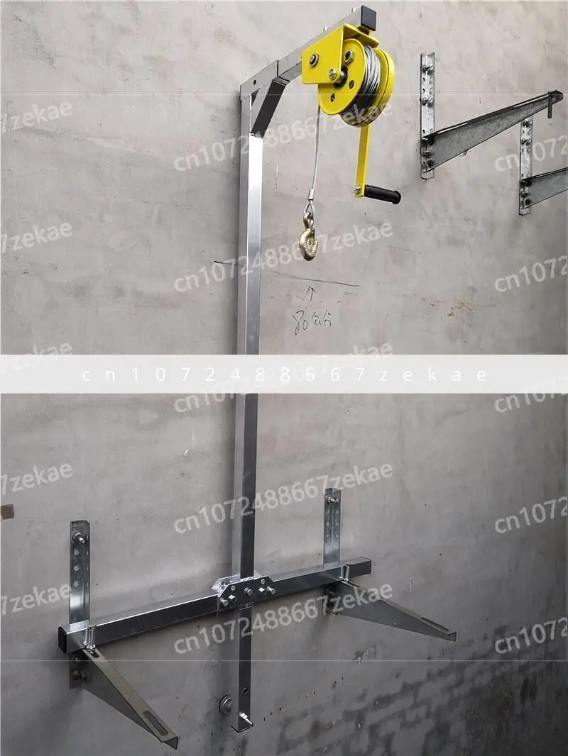 Galvanized Outside Outside Installation Lifting Tool,Crane, Folding,Self-locking Manual Winch Assembly Air Conditioner Handwinch