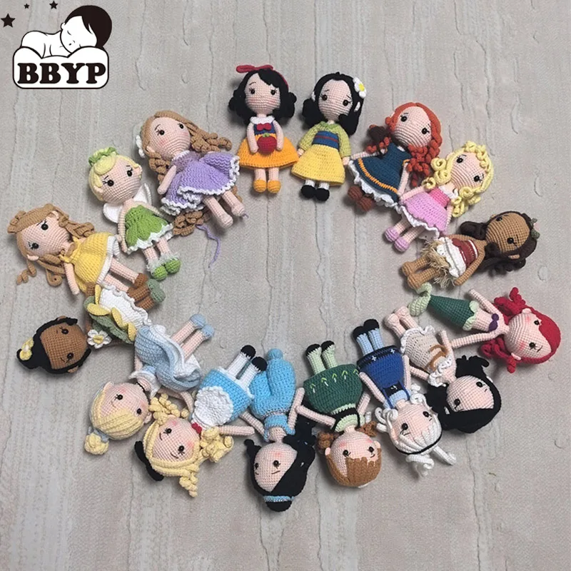 Handmade Knitting Doll Crochet Princess dolls Crochet Dolls For Home Accessories Pattern Craft Toy Ornaments