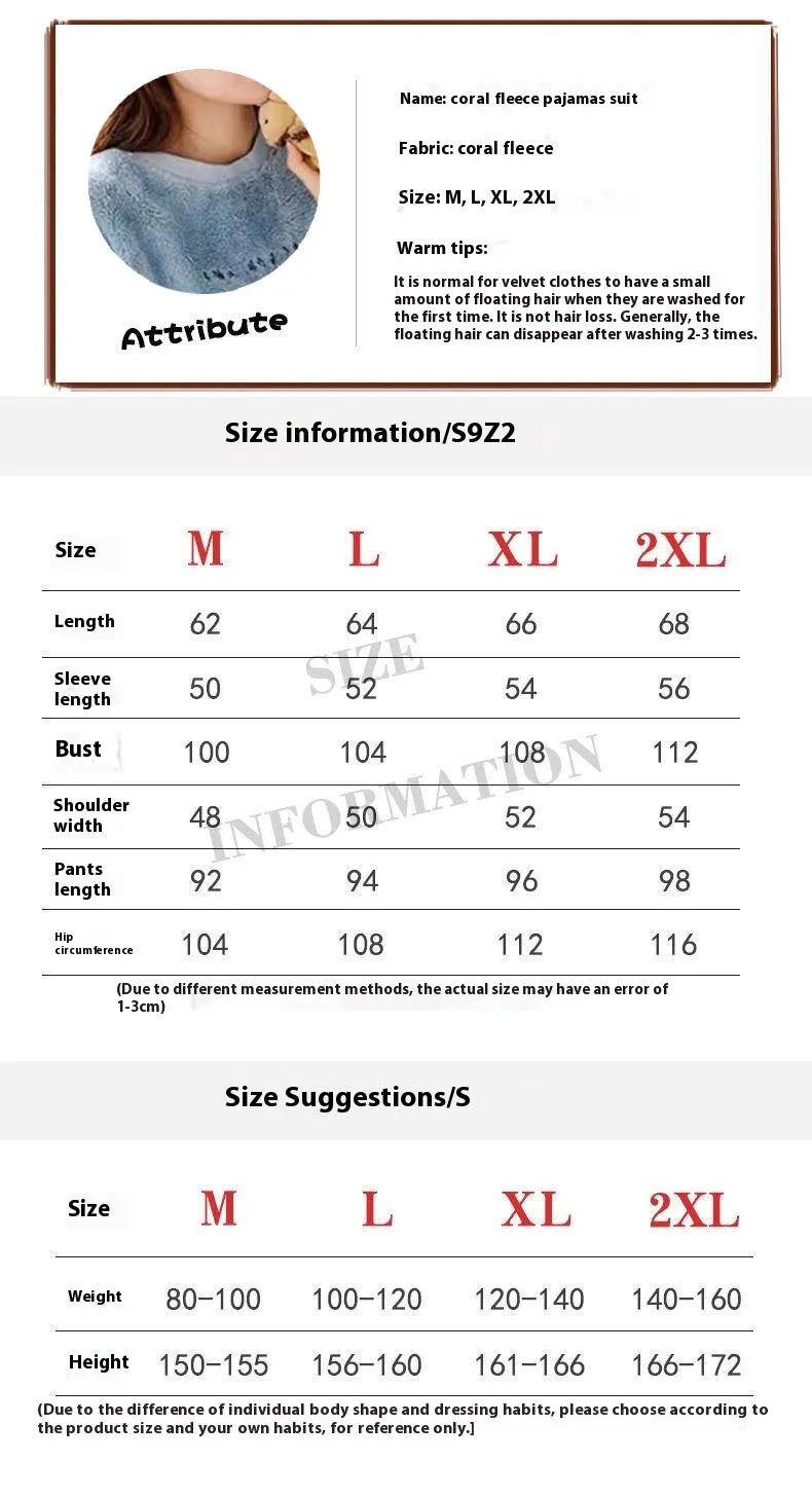 Verdickter warmer Flanell Herbst Winter Plus Size Pyjama 2XL Langarmanzug Blauer Cartoon Bär Homewear Schule Loungewear – Detail 1