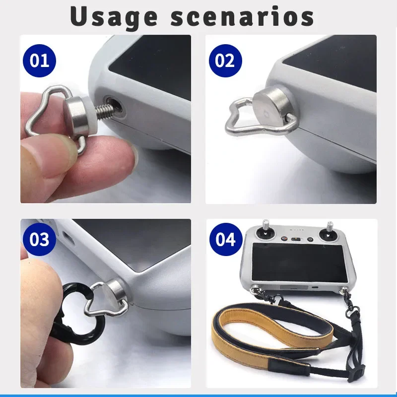 M4 Steel Quick Release Screw Lanyard for Drone Remote Controller Tool Free Bolts for cameras tripods ball heads Watch Band