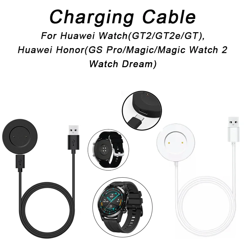 USB-Ladegerät, Smartwatch-Ladekabel, Ersatz-Ladegerät für Huawei Watch GT/GT2/GT2e/GT Sport Honor Watch Magic/Magic 2/GS Pro