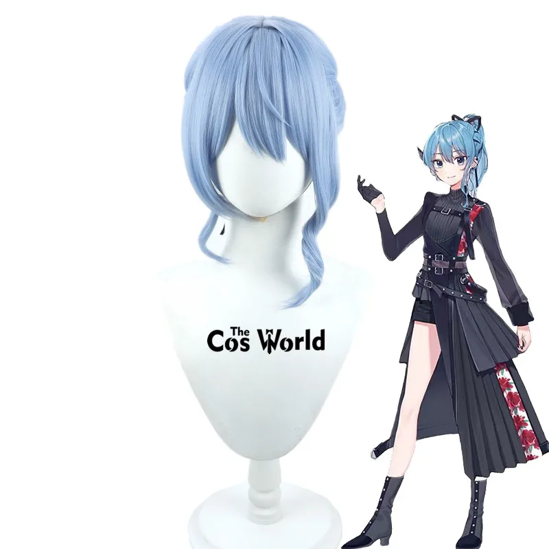 

Virtual YouTuber Vtuber Hoshimachi Hosimati Suisei 2nd Concert 60cm Long Anime Cosplay Wigs Fiber Heat Resistant Synthetic Hair
