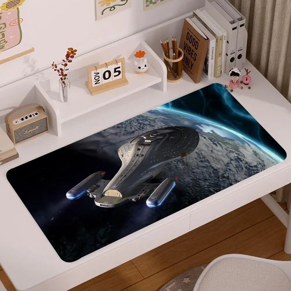 Imagem -05 - Couro Mouse Pad para Gamer Impressão hd Dupla Face Antiderrapante Computador Teclado pc Star Trek 900x400 mm pu