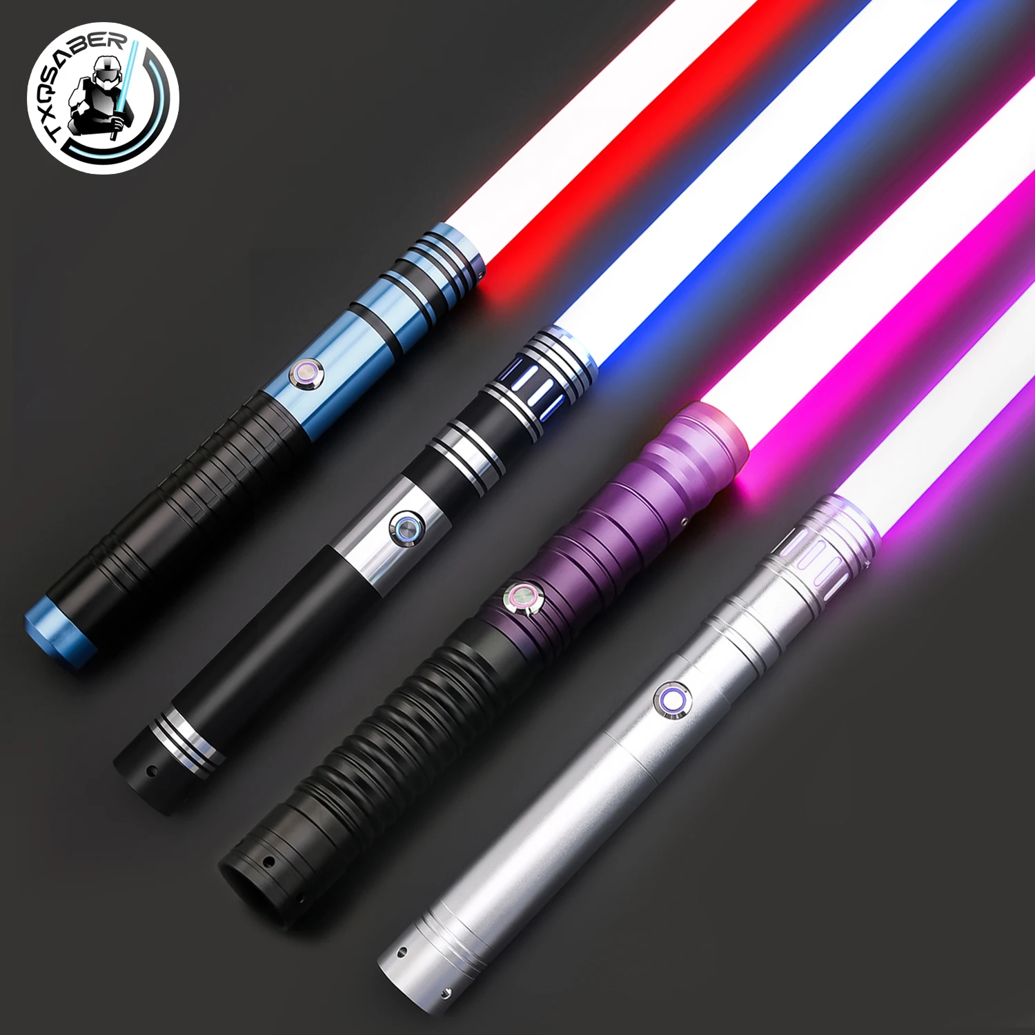 

TXQSABER Kids Toys Heavy Dueling RGB Neo Pixel laser sword Smooth Swing Metal Handle lightsaber Cosplay jedi sword foc force