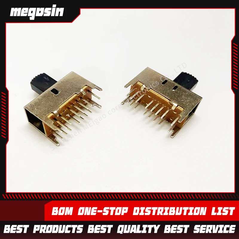 5PCS SS-43D01 vertical 3-position sliding switch toggle switch dual 16-pin three-position audio power amplifier toggle switch