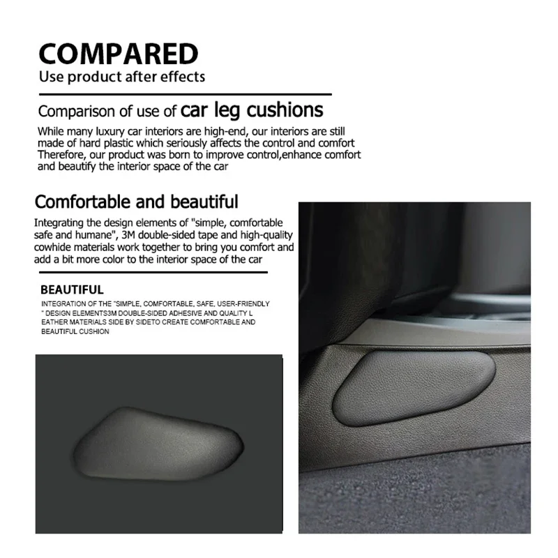 For Roewe i5 AP31 EP22 Ei5 MG5 EP 2018~2024 Car PU Lether Center Control Leg Knee Rest Cushions Elbow Pad Thigh Support Cushion