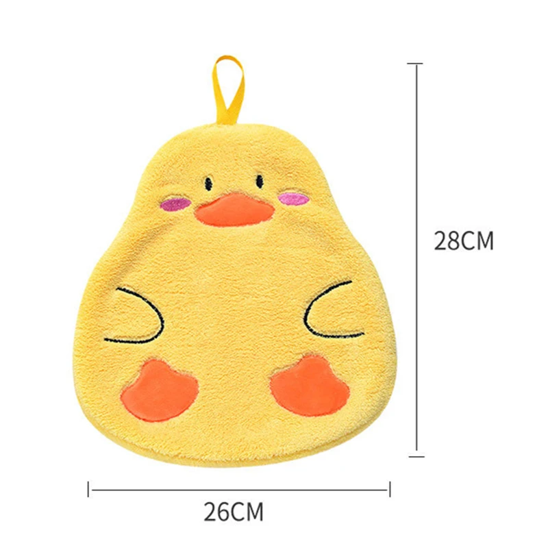 Cartoon Duck Bear Hand Towels Microfiber Absorbent Soft Children Cute Towel Handkerchief Kitchen Bathroom Dishcloth For Home