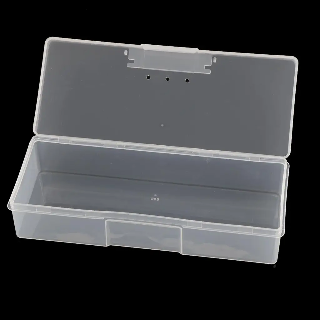 Transparent Plastic Storage Organizer Collection Container Box Case With Lid