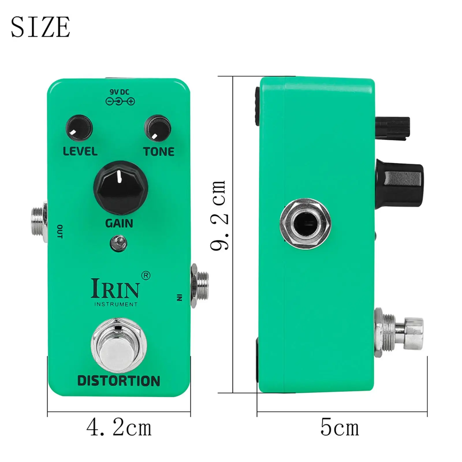 

Guitar Distortion Pedal Universal 9V DC Metal Shell Electric Guitar Instruments