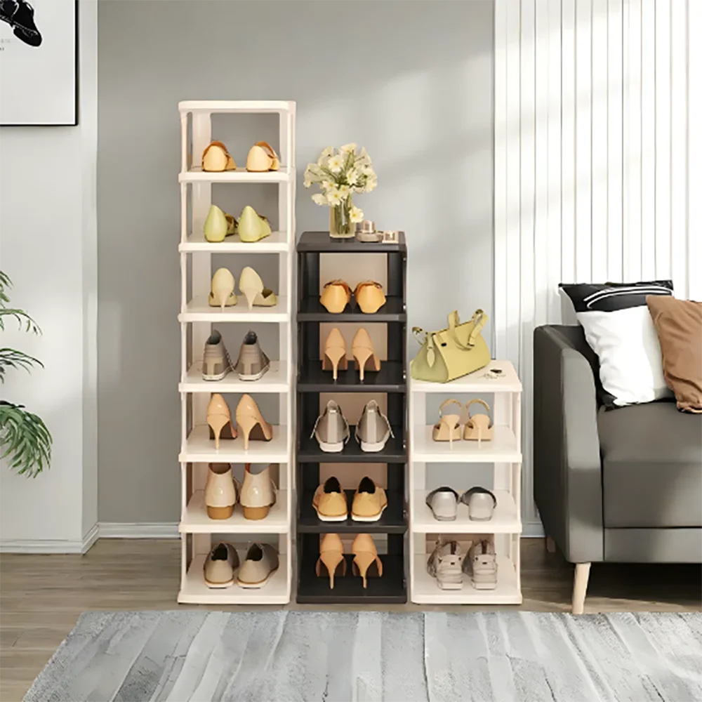 Removable Shoe Cabinet Shoe Rack Foldable Organizer Racks Simple Multilayer Narrow Space Saving Living Room Vertical Shoes Rack