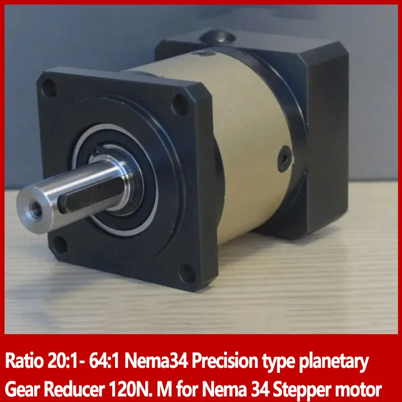 

Ratio 20:1- 64:1 Nema34 Precision type planetary Gear Reducer 120N. M for Nema 34 Stepper motor