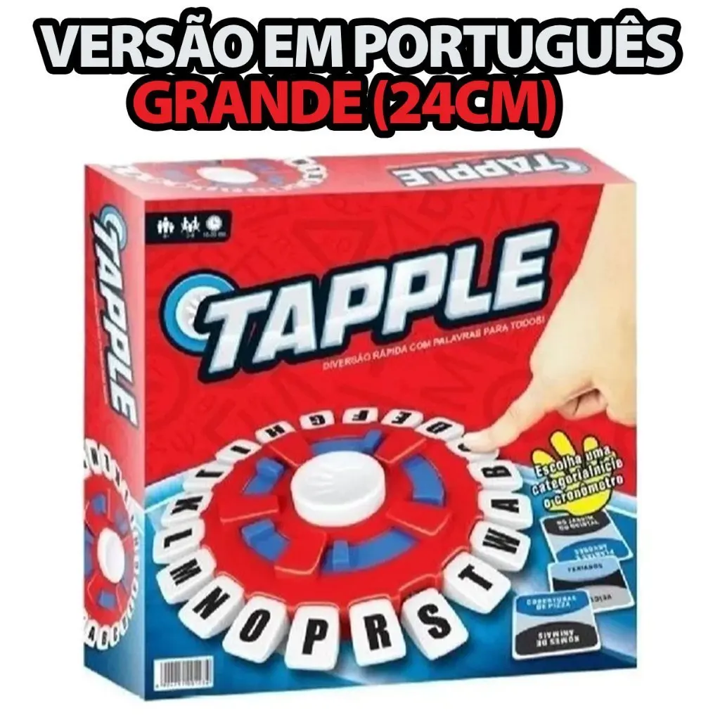 Jogo de Tabuleiro Bebida com Roda de Letras 24cm, Temporizador, Desafio de Palavras para Adultos