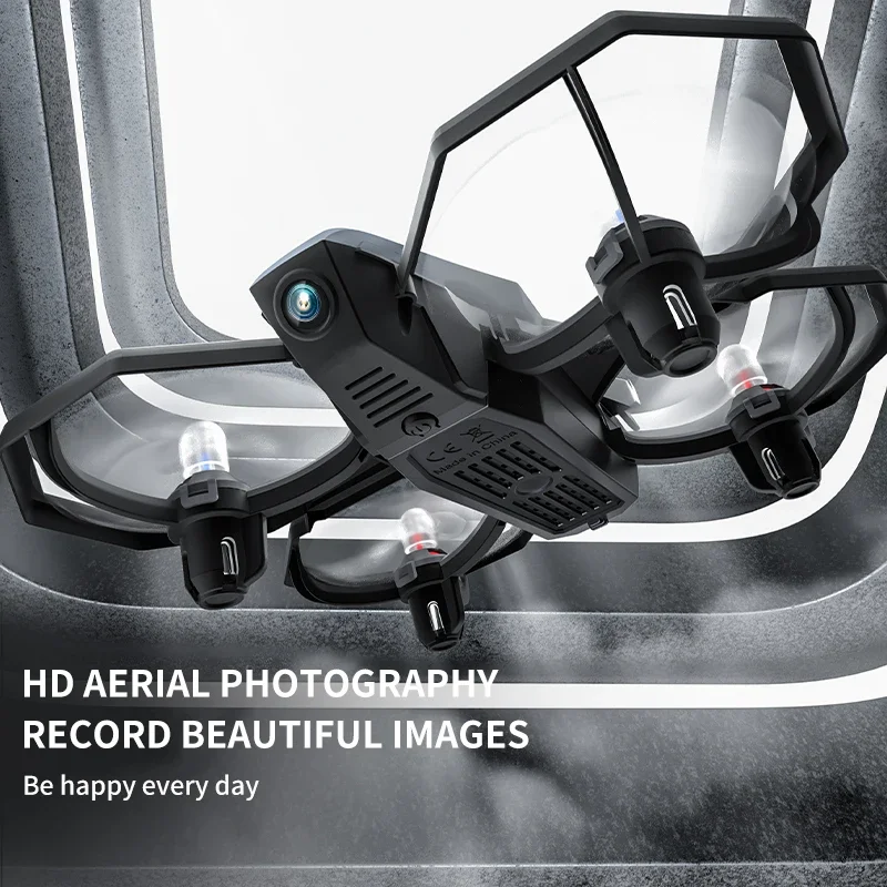 Remote Control Drone with 8K Camera Anti Collision Protective Frame Led Light Quadcopter Easy Operate Flying Beginner Gifts