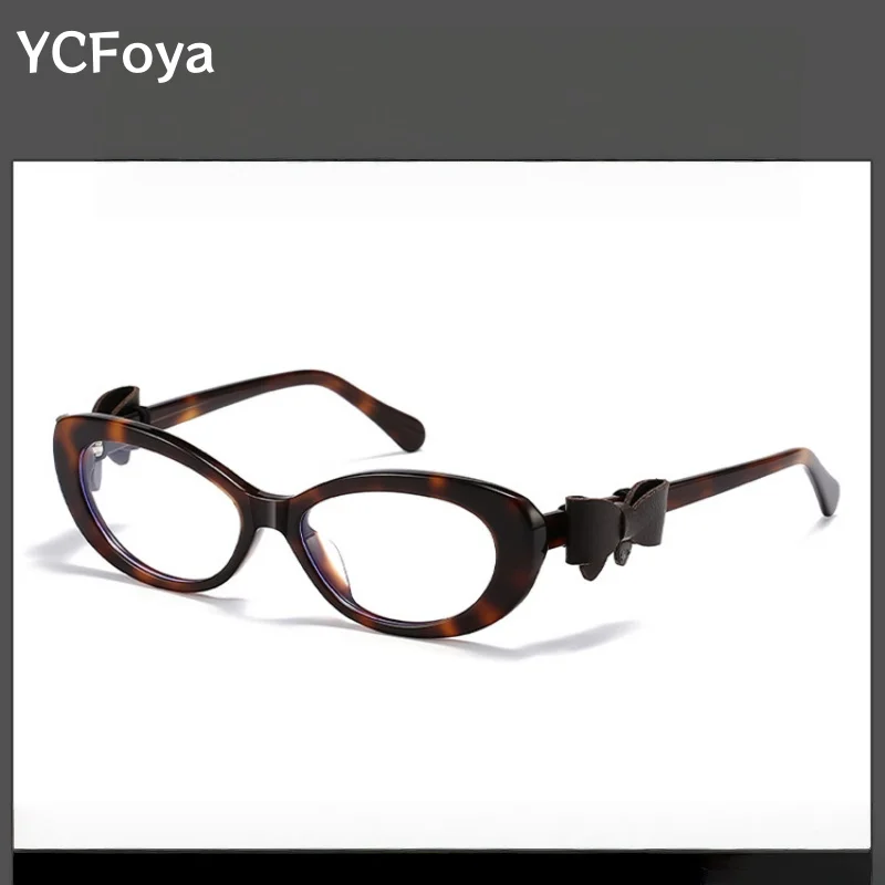 

YCFoya 2026 Новые модные женские очки-«кошачий глаз» с поляризационными линзами и декором в виде банта, высококачественные, с диоптриями BC9181