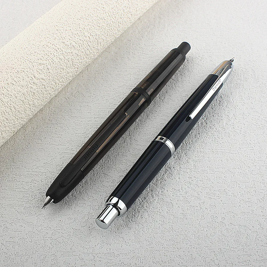 JINHAO 20 Press Fountain Pen Retractable EF/F Nib Plastic with Clip School Supplies PK 10 A1 Stationery Writing Ink Converter