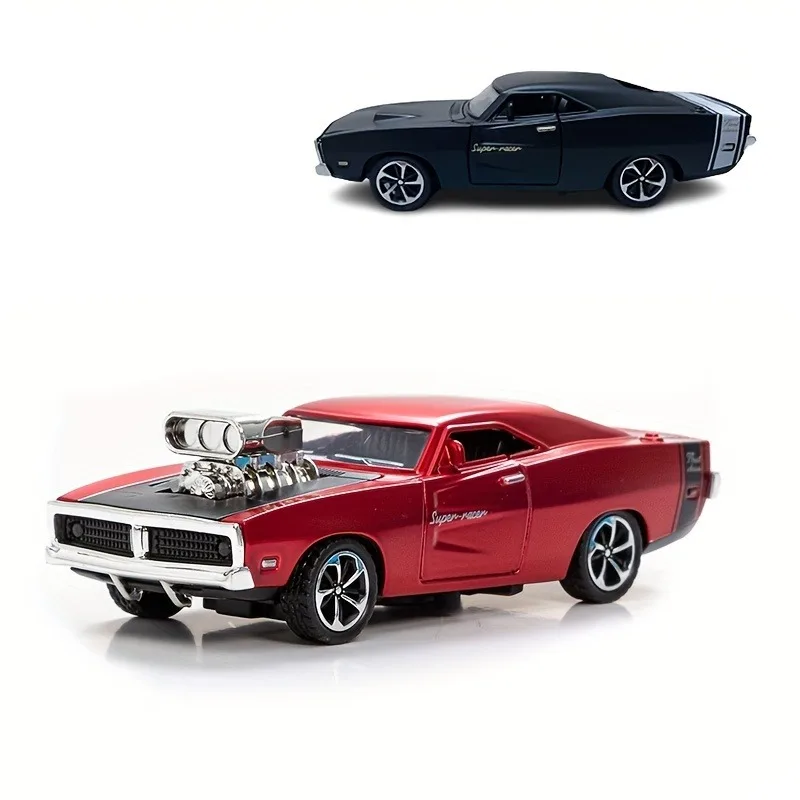 Simulation 1: 32 Alloy Dodge Sports Car Model Children's Toy Car Accessories Return Car Openable Die Casting Model