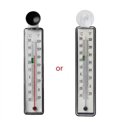 Aquarium Fish Thermometer Glass Meter Water Temperature Gauge Suction Cup