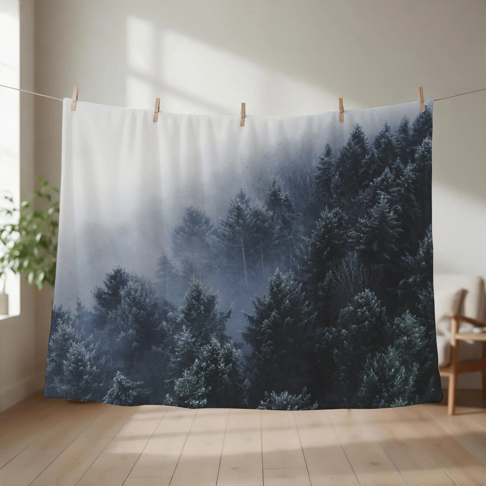 mist of the morning Throw Blanket funny gift Soft Big Flannel Fabric Hairy Blankets