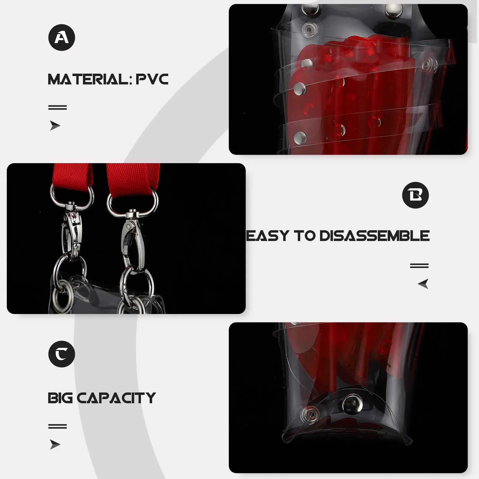 

Transparent PVC Barber Scissors Bag Professional Hairdressing Waist Pack Large Capacity Scissor Holder Pouch Portable Hair