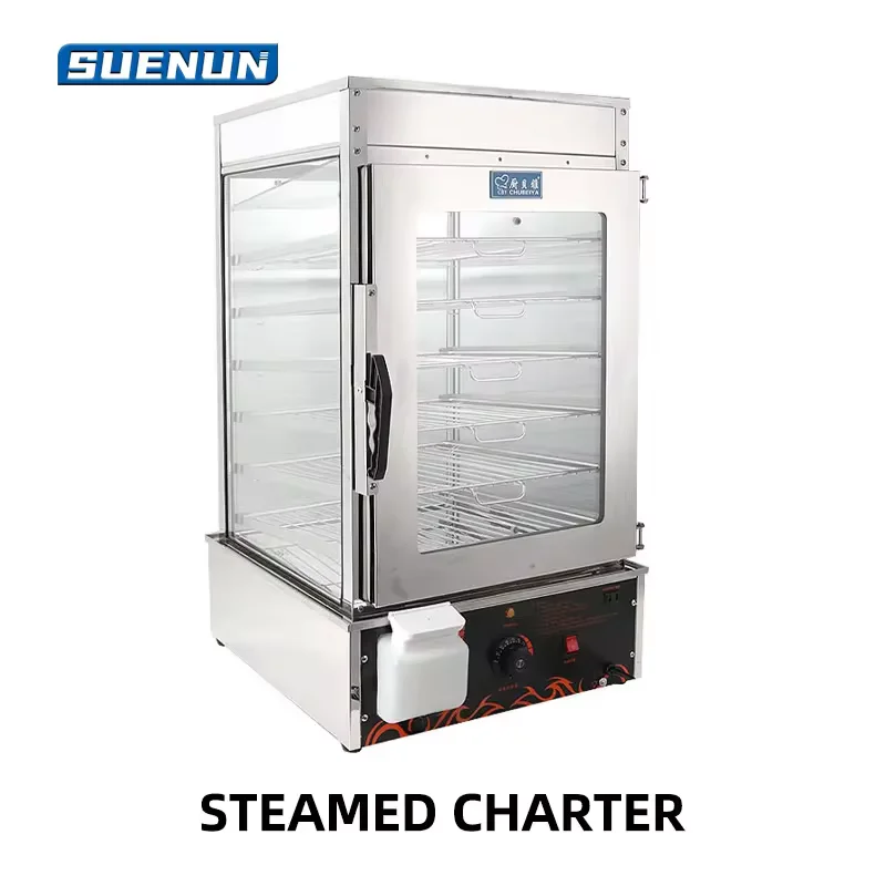 Automatic steamed bun machine Commercial convenience store thermal insulation steamed bun steamed bun steamed machine small glas