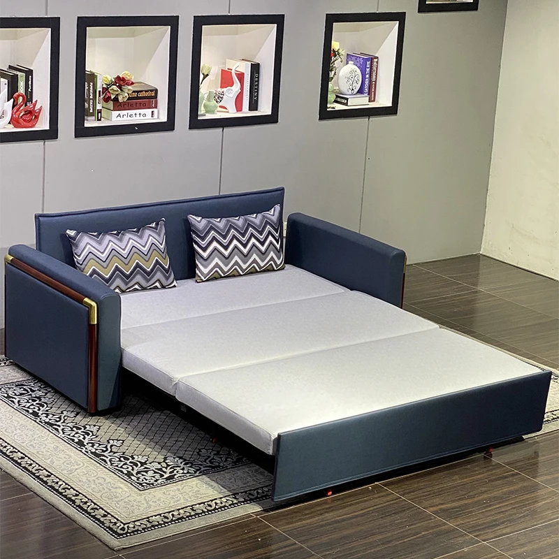 

Recliner sofa cum bed fabric multi-functional folding acacia sofa to bed