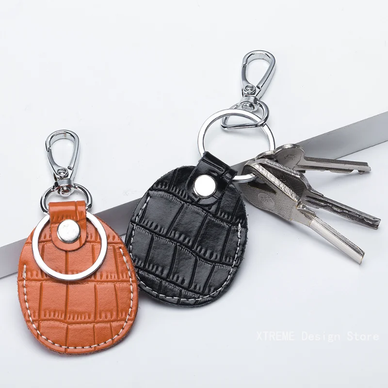 PU Leather Keychain Card Cover For Alarm Tag Intercom Key Access Entry Card Set Car Key Fob Protector Card Protector