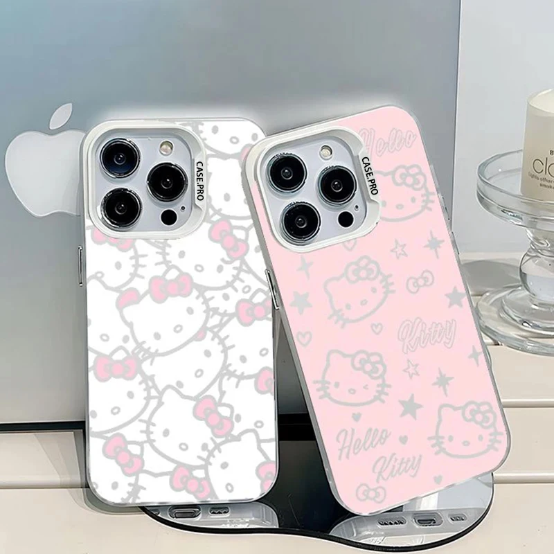 Capa Hello Kitty para OPPO Realme, Capa Traseira Matte, Tela Cheia, Realme 5, 8, 8i, 9i, 10, 11 Pro, C12, C15, C20, C21Y, C31, C33, c35, C53, C55, 5G, luxo