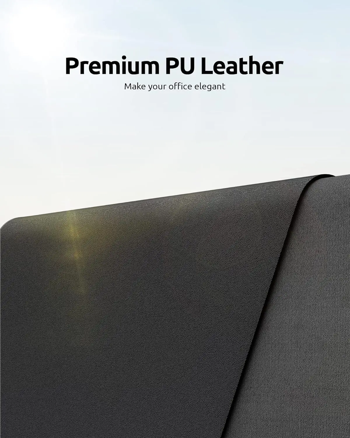 Leather Desk Pad Protector, Office Desk Mat, Large Mouse Pad, Non-Slip PU Leather Desk Blotter, Laptop Desk Pad  Waterproof