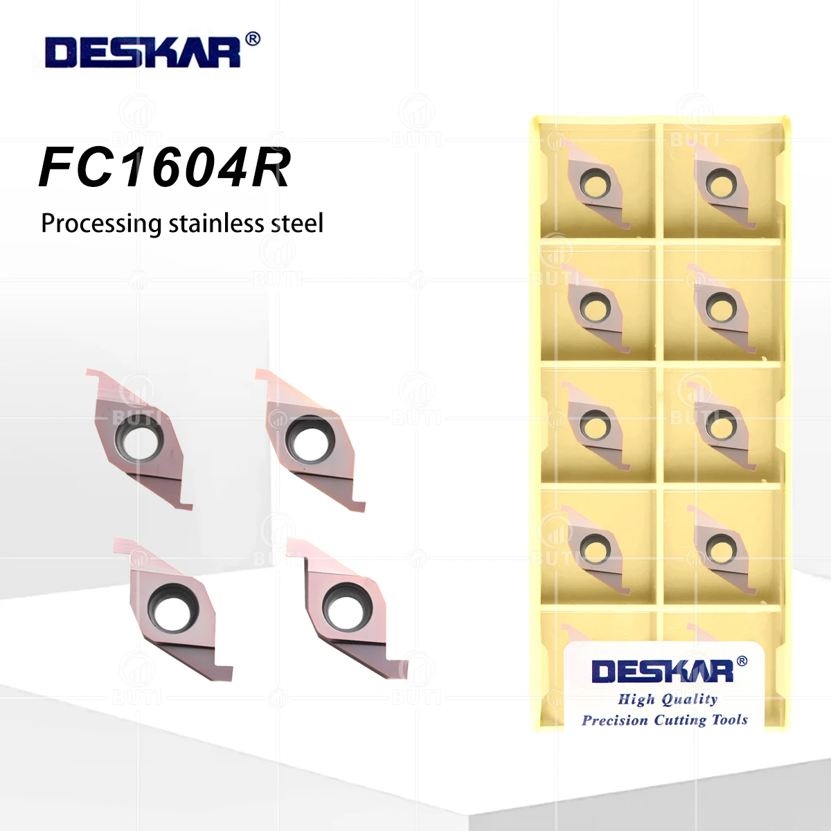 

DESKAR 100% Original FC1604R100-1.0 FC1604R150-1.5 FC1604R200-2.0 FC1604R250-2.5 LF6018 Hard Alloy Slotting Blade CNC Lathe Part